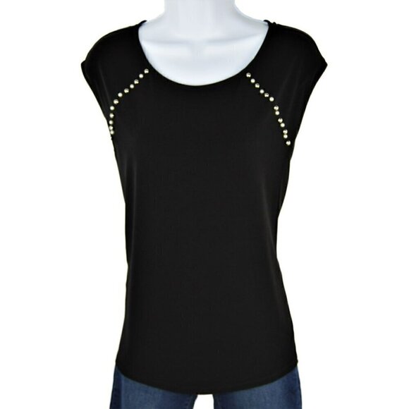 NWT Calvin Klein Pearl Embellished Blouse Top - Picture 3 of 8